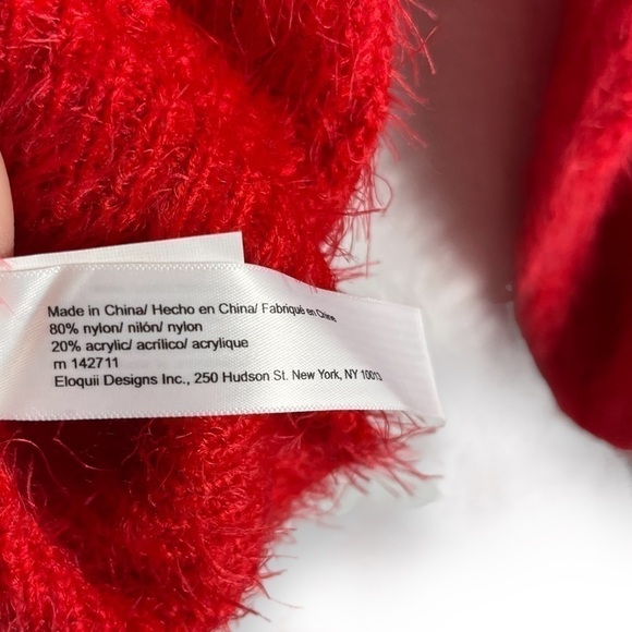 4 for $40 SALE! Eloquii Mock Neck Faux Fur Sweater, Lipstick Red, Size 22/24 - Picture 8 of 11